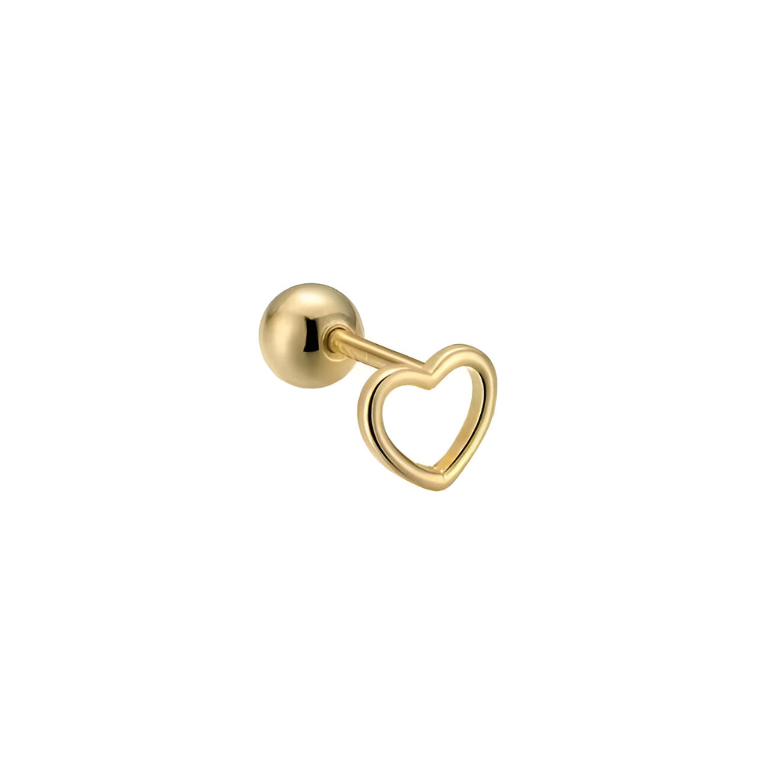 Endless Love - Studs med ihåligt hjärta och skruvplopp