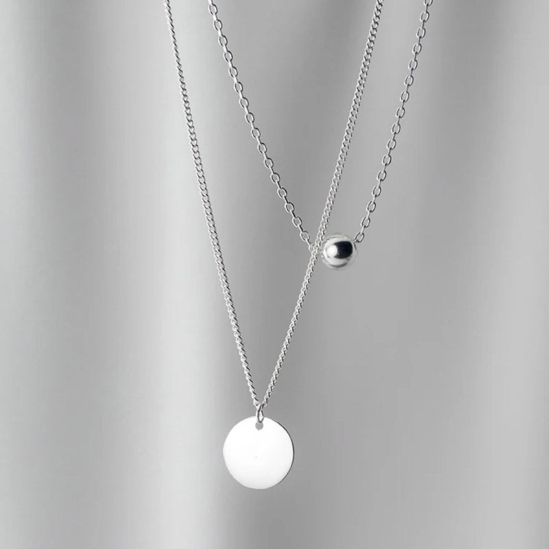 Belisse - Halsband med dubbla kedjor och bricka