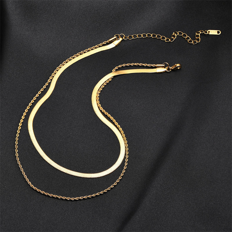 Noelia - Halsband med dubbla kedjor