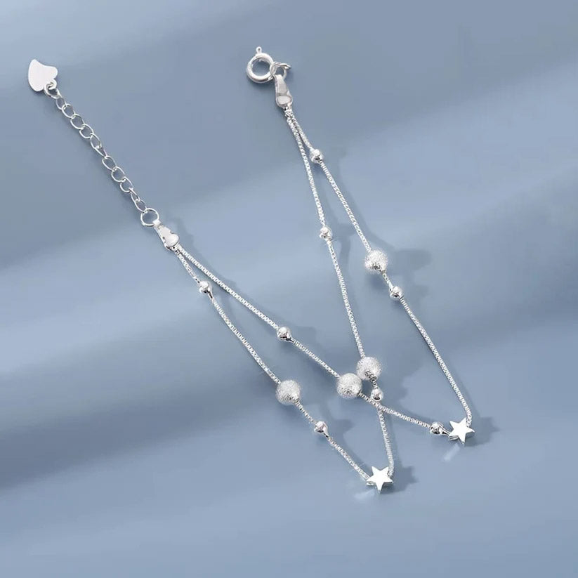 Alva - Armband med dubbla kedjor och kosmiskt motiv