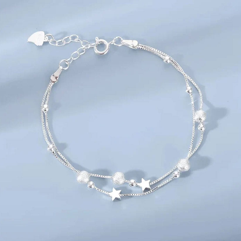 Alva - Armband med dubbla kedjor och kosmiskt motiv