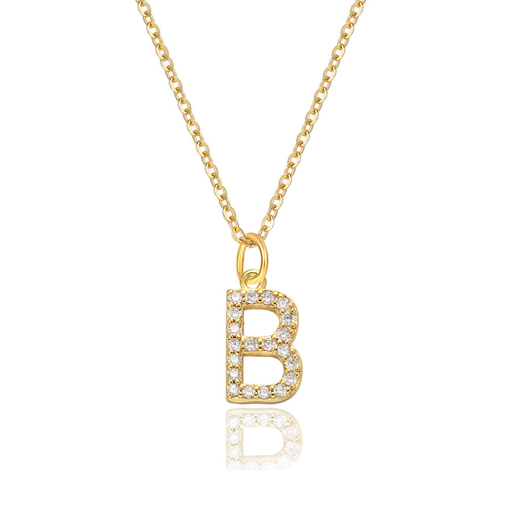Shine Letter - Halsband med glitterbokstav