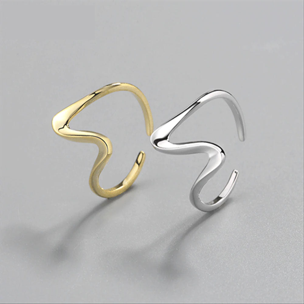 Vendelise - Justerbar ring med vågig design